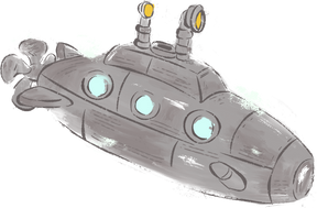 Rough Painted Submarine
